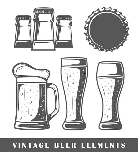 Premium Vector Vintage Beer Elements