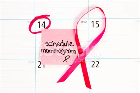 Healthcare Reminder Note To Schedule Mammogram Stock Photo Royalty