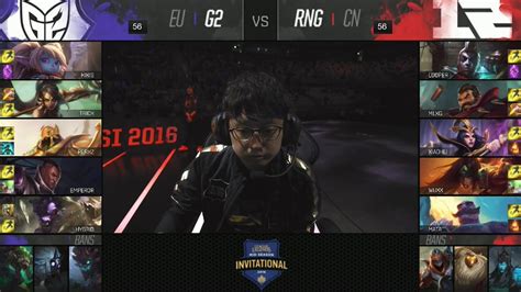 G2 Vs RNG Highlights G2 ESPORTS Vs ROYAL NEVER GIVE UP 2016 MID