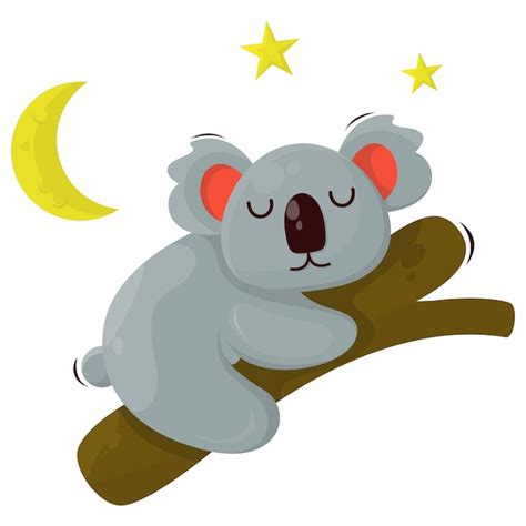 Premium Vector Cute Koala Sleeping Cartoon