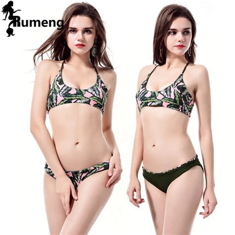 Aliexpress Buy RUMENG Women Swimsuits Low Waist Bikini Sets