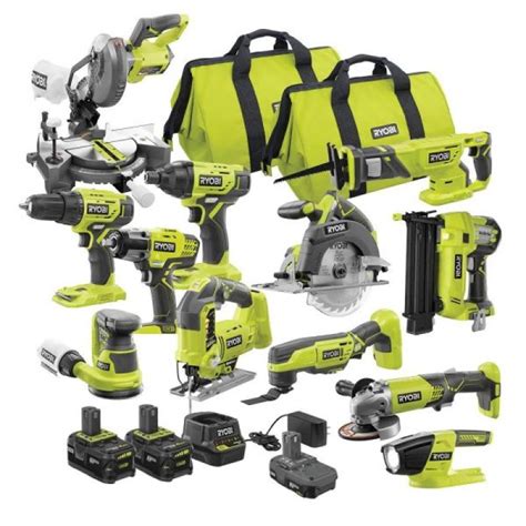 ONE 18V Cordless 12 Tool Combo Kit With 3 Batteries And