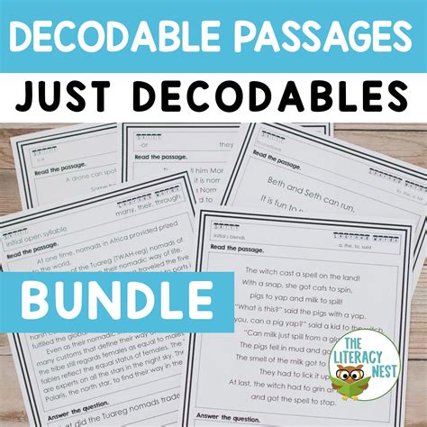 Decodable Phonics Reading Passages Bundle For Orton Gillingham Lessons