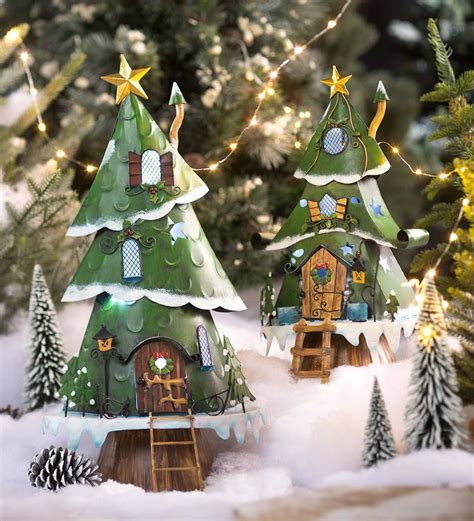 Miniature Fairy Garden Lighted Christmas Tree House Is The Perfect