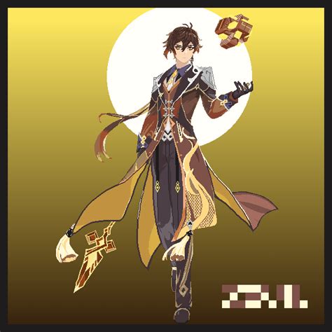 Zhongli Pixelart By Me Rpixelart