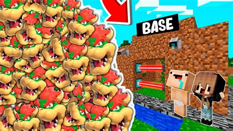 RETO DE LA BASE VS 1000000 BOWSER BASE BEBE NOOB VS SUPER MARIO BROS