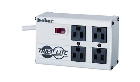 Tripp Lite Isobar Surge Protector Metal 4 Outlet 6 Cord 3330 Joules Surge Protector Isobar4