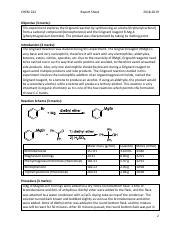 Grignard Lab Report Removed Pdf Chem Report Sheet