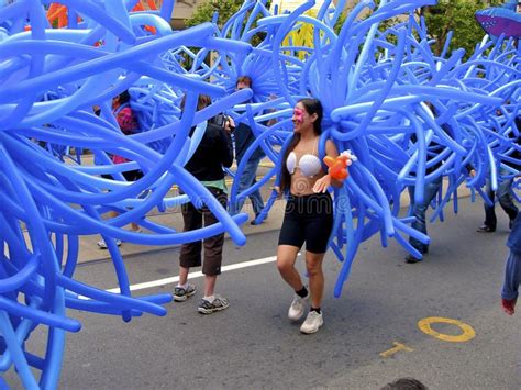 Girl At Gay Pride In Balloon Costume Editorial Photography Image Of