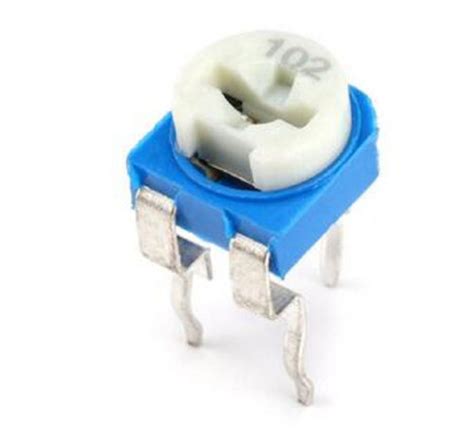 10pcs RM065 Potentiometers Trimpot 102 1K Ohm Blue White Variable