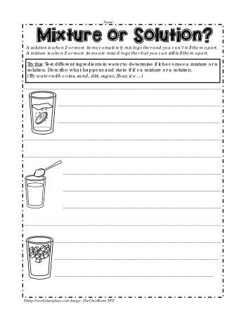 Mixtures Worksheets