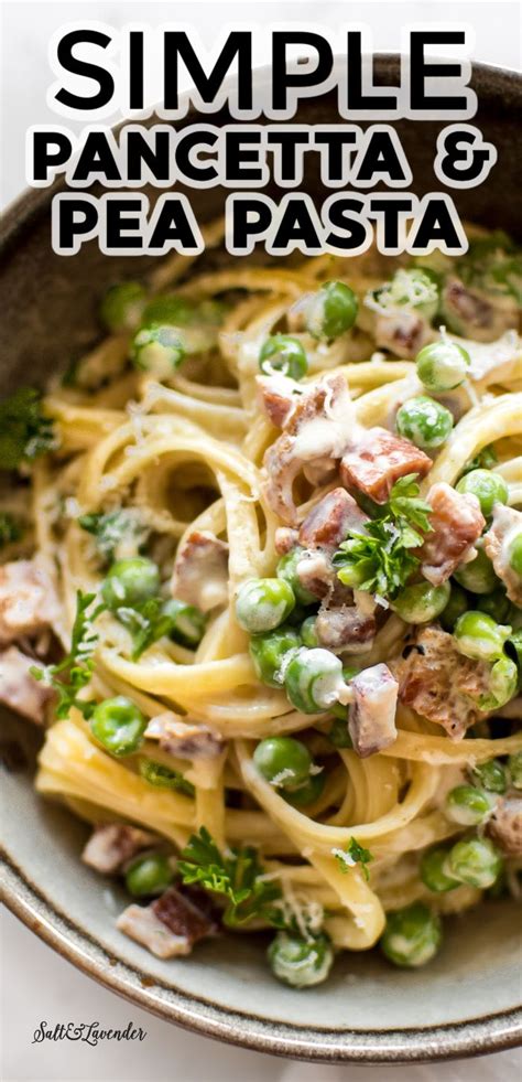 Pancetta And Pea Pasta Pancetta Recipes Pasta Pasta Dinner Recipes