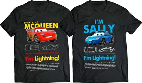 Duo Playera Cars Rayo Mcqueen Y Sally Meses Sin Inter S