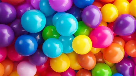 Premium AI Image Abstract Balloon Background Of Jumble Of Rainbow Colors