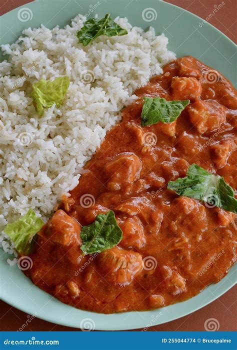 A Mild Chickencurry With Basmati Rice Stock Photo Image Of Ginger