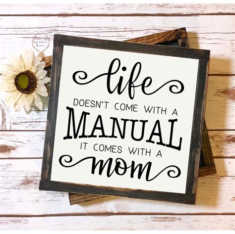 Life Doesnt Come With A Manual It Comes With A Mom Svg Mothers Day Cut File Etsy