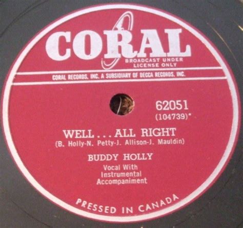 Buddy Holly - Well...All Right / Heartbeat (Vinyl) | Discogs