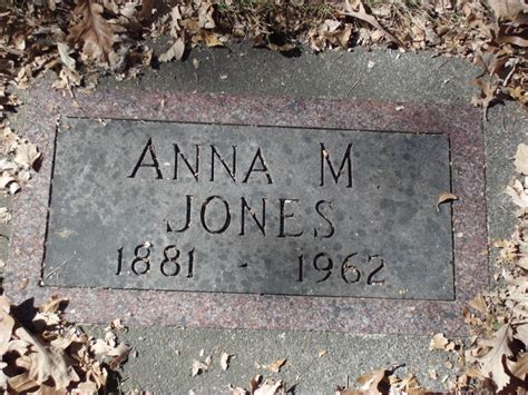 Anna May Kensinger Jones 1881 1962 Find A Grave äreminne