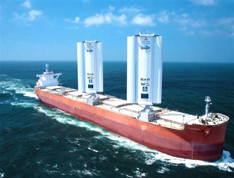 Cargo ship fitted with massive sails in bid to cut emissions ...