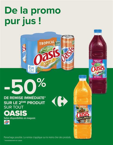 Promo Oasis Chez Carrefour City Icatalogue Fr