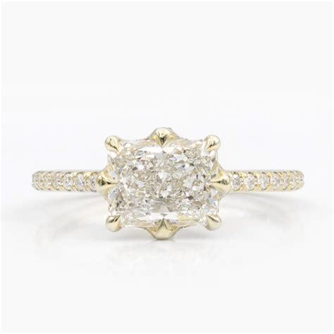 8 Prong Diamond Basket Engagement Ring Setting In 14k Yellow Gold