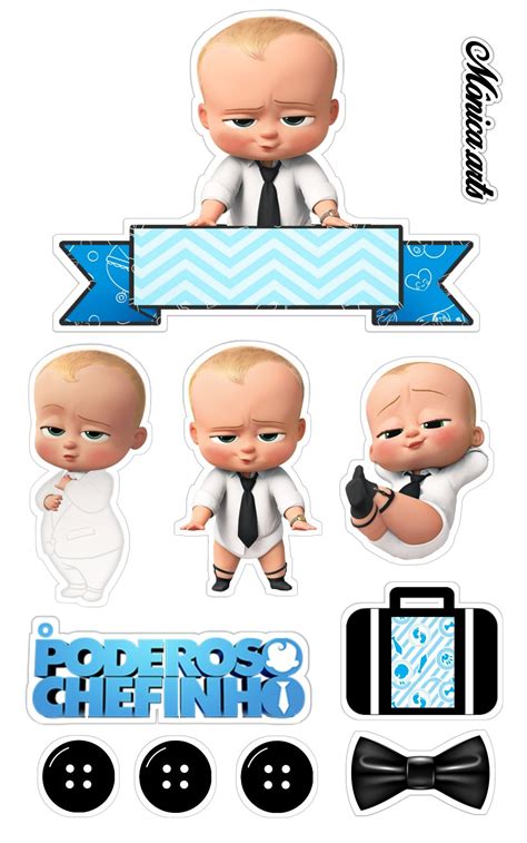 Topper De Bolo Poderoso Chefinho 1st Boy Birthday Baby Boy 1st