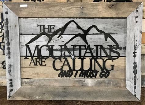 The Mountains Framed Metal Art By Deeprootstexas On Etsy Metal Art