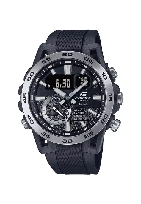 Jual Casio Casio EDIFICE Jam Tangan Pria Black Resin ECB 40P 1ADF