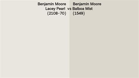 Benjamin Moore Lacey Pearl Vs Balboa Mist Side By Side Comparison