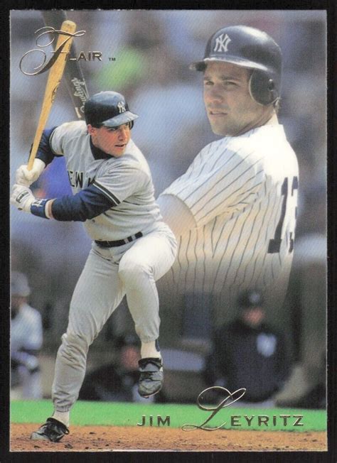 Flair Baseball Card Jim Leyritz New York Yankees Ebay