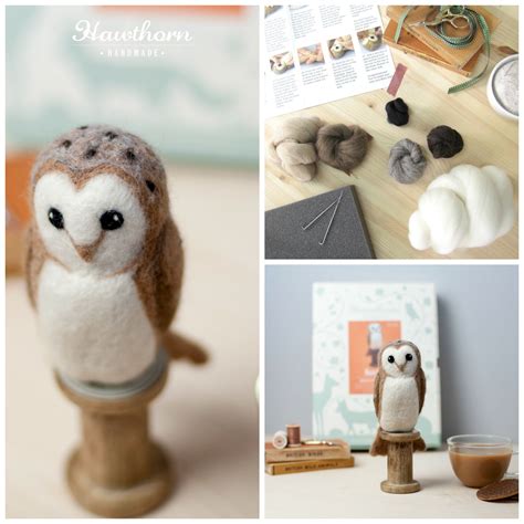 Barn Owl Needle Felting Kit Needle Felting Kits Needle Felting