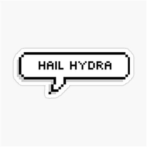 "Hail Hydra" Sticker by ChibiPeppers | Redbubble