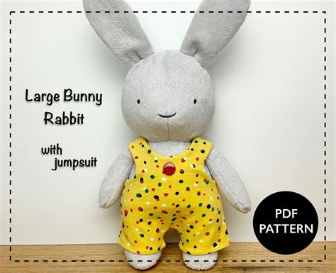 Rabbit Sewing Pattern Miniature Clothing Softie Doll Pattern Etsy