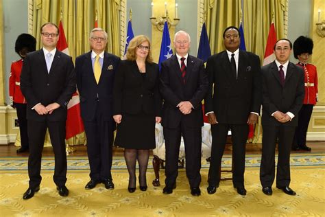 Presentation Of Letters Of Credence The Governor General Of Canada