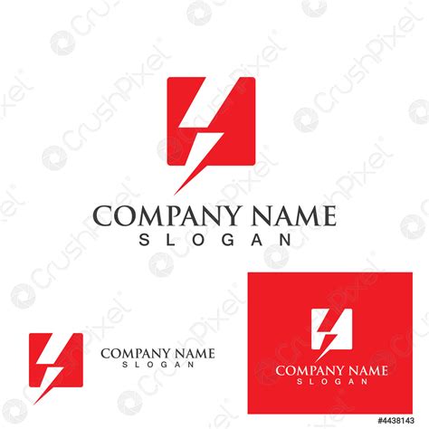 Thunderbolt Lightning Flash Logo Vector Stock Vector 4438143 Crushpixel