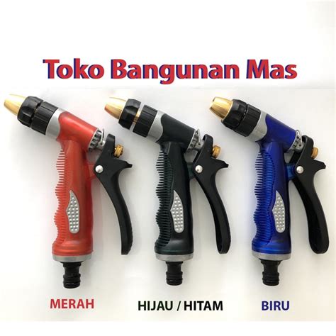 Jual Semprotan Taman Air Soligen Pistol Air Selang Hose Nozzle Kuningan