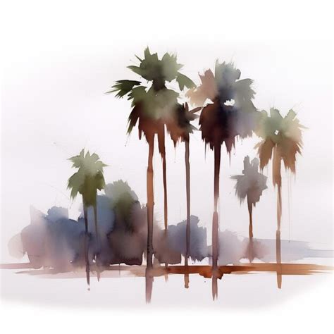 Premium Ai Image A Painting Of Palm Trees With The Word Palm On It