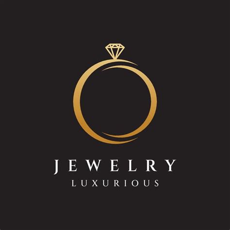 Download Jewelry ring abstract logo template design with luxury diamonds or gems.Isolated on ...