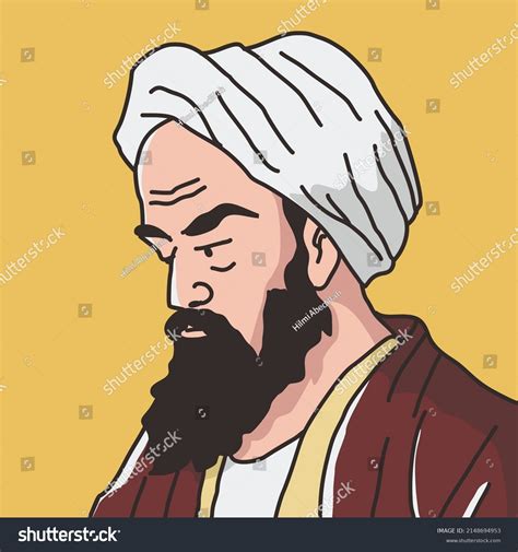 Muslim Illustration Al Razi Persian Islamic Stock Vector Royalty Free