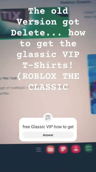 The Old Version Got Deleted How To Get The Classic Vip T Shirts