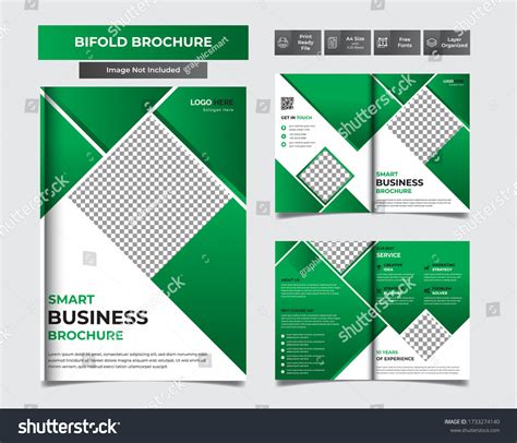 Corporate Bifold Brochure Template Design Royalty Free Stock Vector