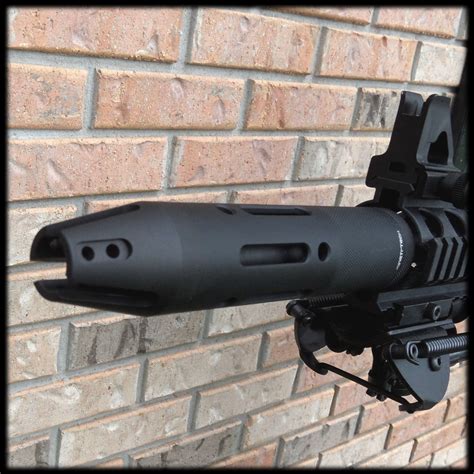 angled ported slotted muzzle brake style barrel shroud ar  kineti tech