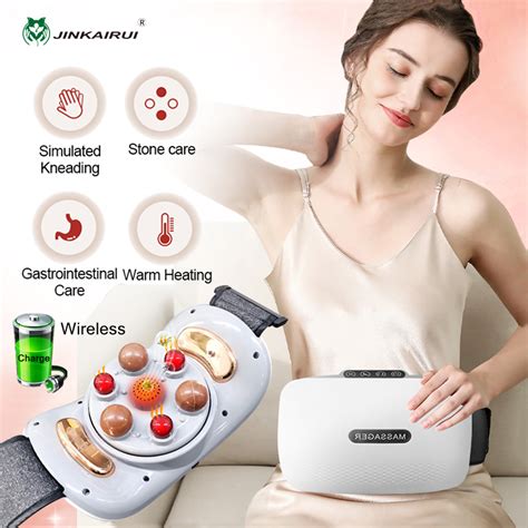 Jinkairui Belly Massage Machine Abdominal Massager Wireless Stone