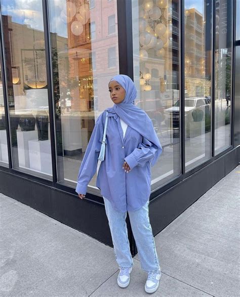 Blue Fit Hijab Fashion Summer Hijabi Fashion Summer Modest Summer