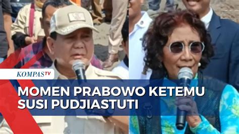 Menhan Prabowo Disambut Susi Pudjiastuti Saat Beri Bantuan Mesin Perahu