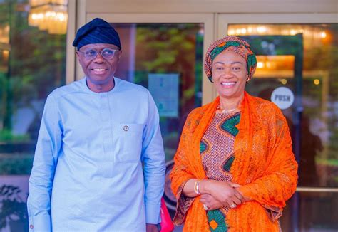 PHOTOS Sanwo Olu Visits Remi Tinubu Commends First Lady Women