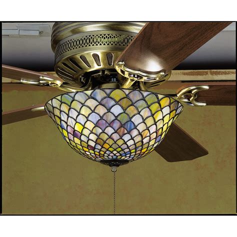 Ceiling Fan With Stained Glass Light Fixture | Shelly Lighting