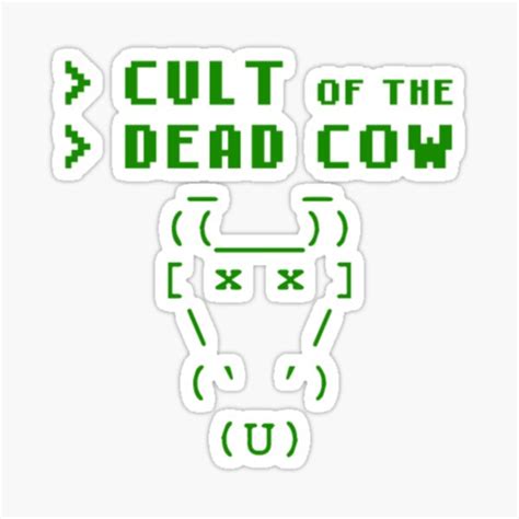 "Cult of the dead cow" Sticker for Sale by RomaTikha | Redbubble