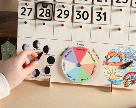 Montessori Calendar For Kids Homeschool Calendar Classroom Decor