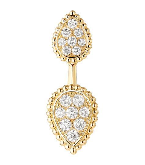 Boucheron Yellow Gold And Diamond Serpent Boh Me Single Earring